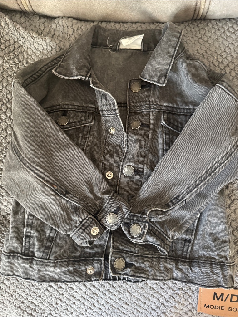 Kids Gray Jean Jacket - Classic Denim Style